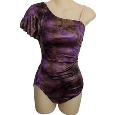 Rhythms LEOTARD ONLY Size Child Large Dance Costume Purple Tie Dye New