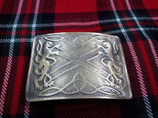 TC New Highland Saltire Lion Rampant Brass Antique Kilt Bet Buckle/kilt Buckle