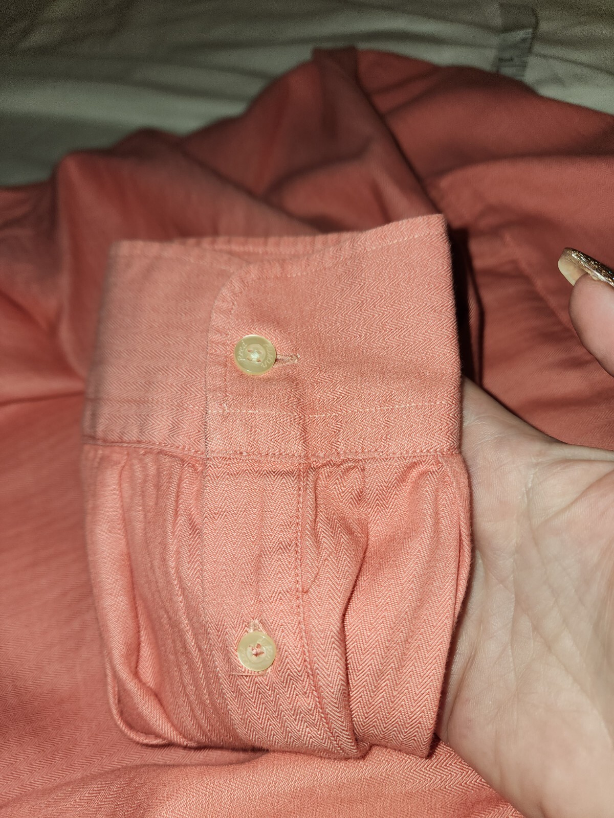 Vintage Austin Reed Mens XL Salmon Pink Button Do… - image 2