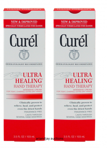 Lot-of-2-NIB-Curel-Ultra-Healing-Hand-Therapy-Intensive-Cream-3-5-fl-oz-x-2