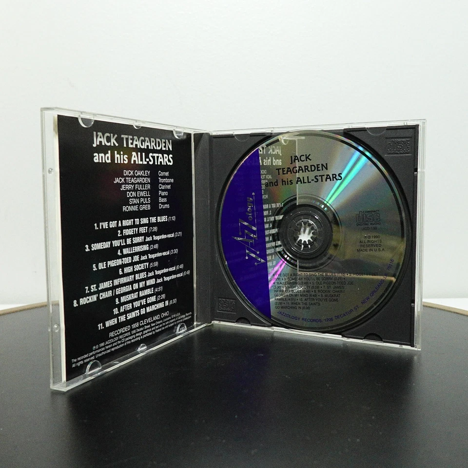 Jack Teagarden And His All-Stars Recorded 1958 (1990) Jazzology [CD] VG Foto 2 de 3