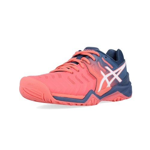Asics Femmes Rouge Chaussures Gel De Sport Tennis Bleu 7 resolution Baskets AArfqwx
