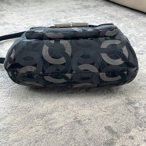 Coach Kristin Hobo Bag Purse Chain Link Op Art Signature Metallic 2 Way 18787 - Picture 6 of 16