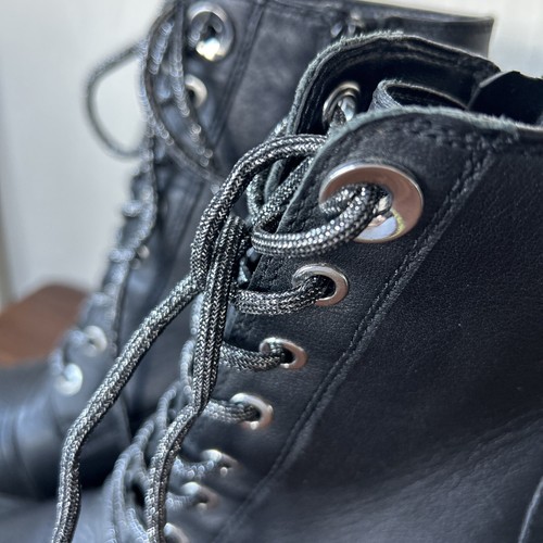 ALDO Marille High Heel Combat Boots Womens Size 9 Biker Ankle Zipper Lace D42 - Picture 17 of 20
