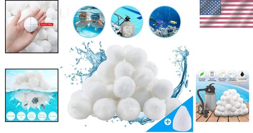 Eco-Friendly 1.5 lbs Pool Filter Balls - Replace 50 lbs Pool Sand Efficiently - Picture 2 of 10