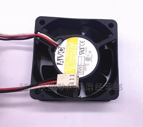 AVC C6025B12L 6025 DC12V 0.12A 6CM 3-Wire Silent Cooling Fan - Picture 2 of 4