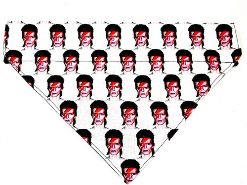 David Bowie Perro Bandana Sobre el Cuello Perro Perro Bandana Cuello Perro Bandaña Rock - Imagen 3 de 11