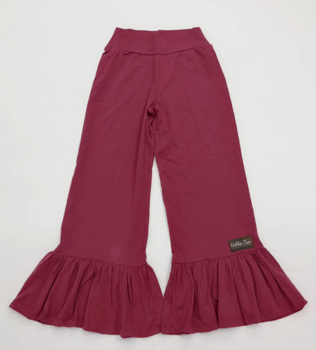 Women's MATILDA JANE Big Ruffle Crops S M L XL Stretch Pants Black Blue Pink - Picture 46 of 59
