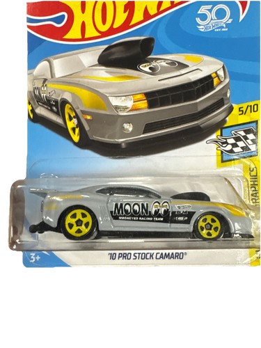 Hot Wheels 50th Speed Graphics 5/10 Gris 10 Pro Stock Camaro Mooneyes 345/365 - Imagen 2 de 5