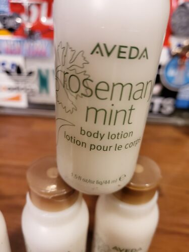 AVEDA Rosmarino Mint 4x bottiglie lozione corpo 4 singoli 1,5 fl oz ciascuno SPEDIZIONE GRATUITA - Foto 5 di 6