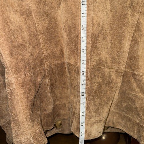 Wilsons Leather Womens Suede Blazer Jacket Brown Size Large Vintage Style NICE! - Picture 10 of 11