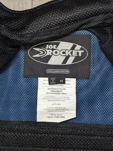 Chaqueta de motocicleta Joe Rocket Ballistic Series negra de malla media para hombre negra - Imagen 10 de 22