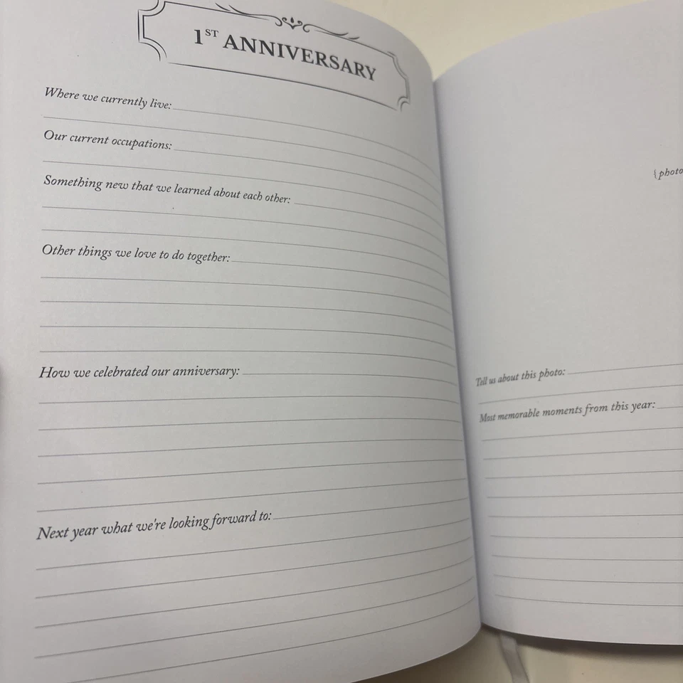 Anniversary Journal for Couples, Deluxe Wedding Journal Book Anniversary DRAPHY  - Image 4 of 4