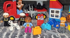 Lego Duplo Complete 10590 Town Airport Set & 10592 Complete Fire Truck Set