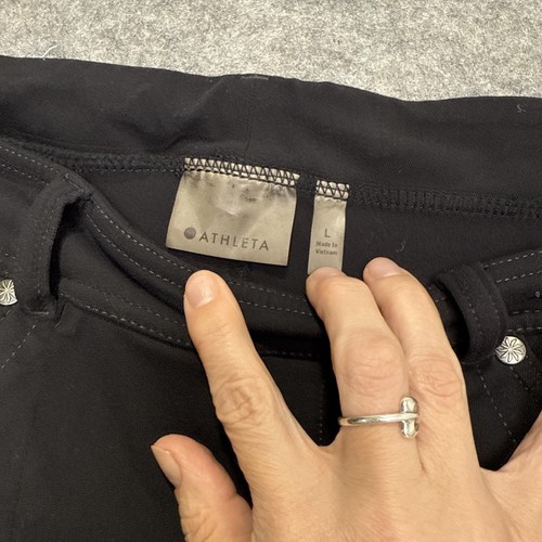Athleta Women’s Slim Crop Black Pants Size L - Picture 3 of 8