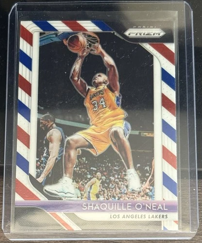 2018-19 Panini Prizm Red White Blue #35 Shaquille O'Neal NBA RWB HOF LAKERS
