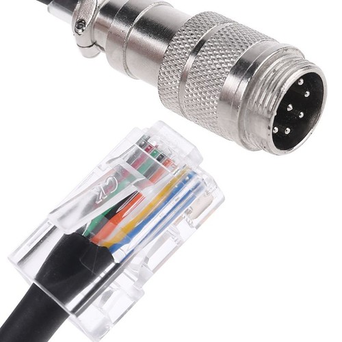8Pin to RJ-45 Modular Plug Mic Cable Adapter for Yaesu Microphone MD-200 MD-100 - Photo 3/8