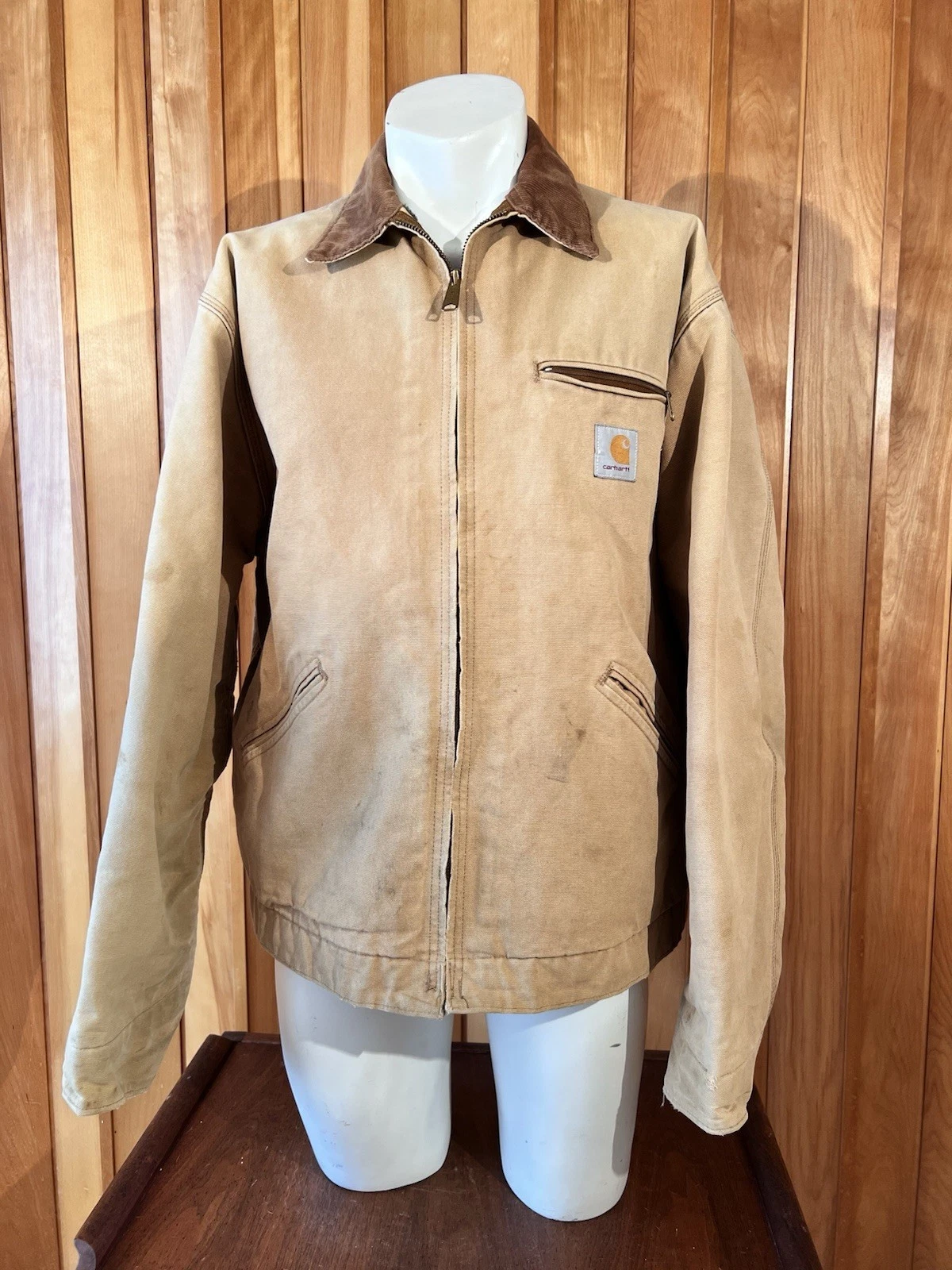 Carhartt Men’s 6BLJ Detroit Jacket Blanket Lined Duck Canvas Brown/Tan No Tags