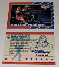 1991 Topps American Gladiators 70 Rolling Thunder TV Show Trading Card
