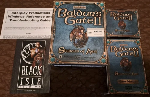 Baldur's Gate II 2 : Shadows of Amn - PC - Big Box, Complete, VGC