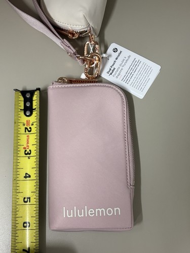 Lululemon Dual Pouch Wristlet Wallet MINK/LTIV Rose Gold Hardware NWT - Picture 4 of 5