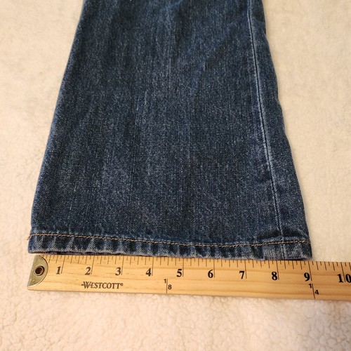 Y2K Polo Jeans Co Boys 20 Blue Denim Jeans Straight Leg Ralph Lauren 30x29.5 Vtg - Picture 12 of 14