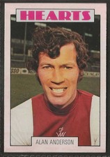 A&BC-FOOTBALL 1973 SCOTTISH (RED BACK)-#143- HEARTS - ALAN ANDERSON 