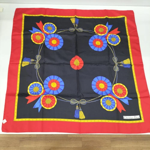 Foulard CHRISTIAN DIOR rouge x noir