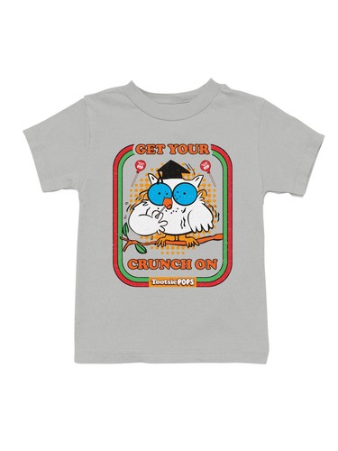 Officially Licensed Tootsie Roll Crunchy Owl Tootsie Youth's T-shirt - Picture 1 of 12