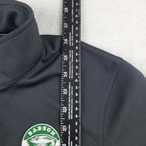 Nike Dri-Fit Sweatshirt Babson Biber bestickt 1/4 Reißverschluss Shirt Größe Small Bla - Bild 5 von 14