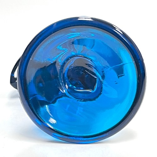 Bluenique Viking Glass Blue Long Neck Bird Heron Egret Crane Mid Century Modern - Picture 6 of 8