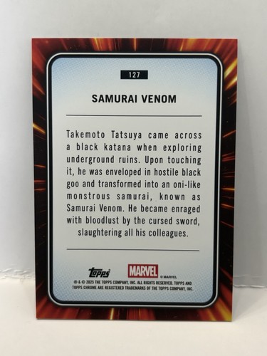 2025 Topps Chrome Marvel Samurai Venom 1st Edition #127 - Bild 2 von 2
