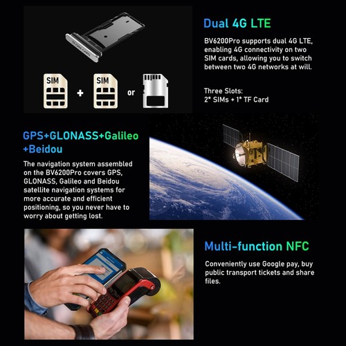 Blackview BV6200 Pro 13000mAh Rugged Phone 6.56in 6G+128GB Android 13 Unlocked - Picture 23 of 27