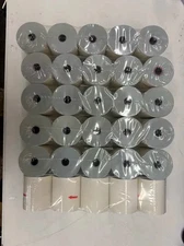 30/Case 3" x 90' Bulk White Carbonless 2-Ply Cash Register POS Paper Roll Tape