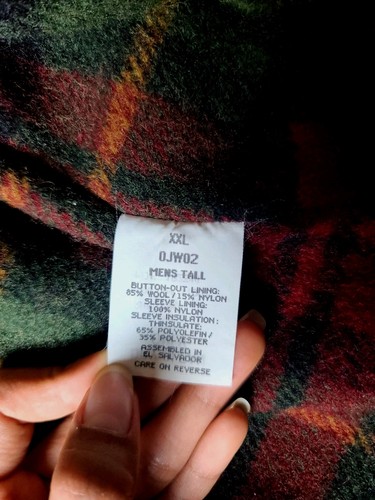 L.L Bean Jacket Coat Sz XXL Tall Men Vtg Canvas Workwear Flannel Outdoor Brown - Picture 8 of 12