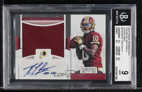 2012 Panini Prominence /25 Robert Griffin III #9 BGS 9 MINT Rookie Auto RC