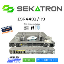 Cisco ISR4431/K9 Service Router   3  NIM Slots   2  SM Slots  Fast Ship