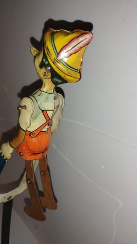 Vintage 1939 Walt Disney Pinocchio "The Acrobat " Tin Windup MARX Toys (NICE) Works - Bild 17 von 21