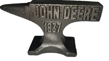 John Deere 1937 Cast Iron Mini Anvil Paperweight Vintage Tractor Advertising A69