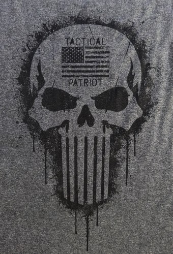 Howitzer Patriot Mfg Tactical Patriot Tee Gr. L top grau Skull Punisher