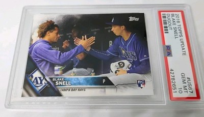 2016 Topps Update Rookie Short Print Variation Blake Snell PSA 10 pop 9 RARE SSP