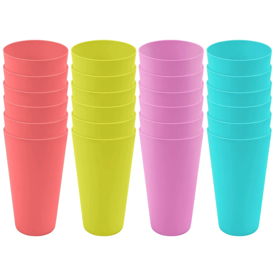 Belle Vous Gobelet Plastique Reutilisable (Lot de 24) - Verre Plastique 600 ml - Photo 4/4
