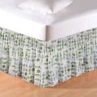 Colonial Williamsburg Boxwood Topiaries Queen Bed Skirt Drop Length: 18 inches