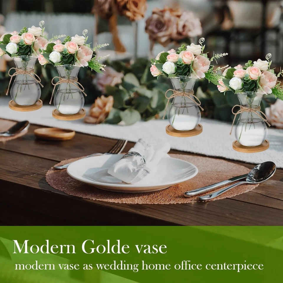 Bulb Glass Vases for Flowers Forcing Hyacinth Clear Decorative Bulb Vase - Image 4 of 4