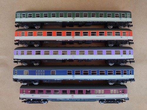 Minitrix 15837 Db German Federal Railroad Express Train Passenger Car Set Trix - Picture 2 of 9