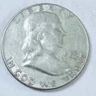 1963 D Franklin Silver Half Dollar-90%  Silver- Circulated Coin #7778
