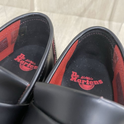 Mocassini Dr. Martens ADRIAN nappa scarpe punto rosso UK7 nero Giappone edizione limitata - Foto 9 di 10