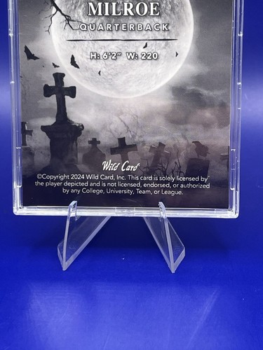 🔥 1/3 🔥 JALEN MILROE 2024 Wild Card Haunted Hits Monster Hunt Scarecrow - Picture 7 of 8