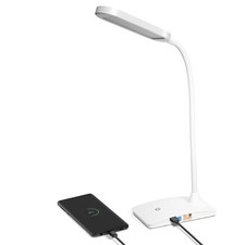 TW Lighting IVY-40WT The IVY LED Desk Lamp with USB Port, 3-Way Touch Switch,