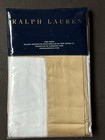 1 NEW Ralph Lauren LANGDON KING Sham Gold Tan Bronze Cotton Hemstitch Border NWT